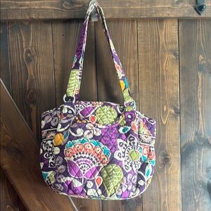 Vera Bradley Plum Crazy floral shoulder Bag